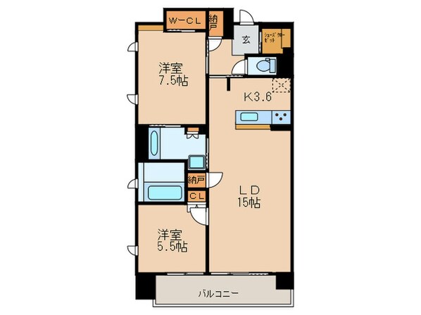 ジュネス清水の物件間取画像